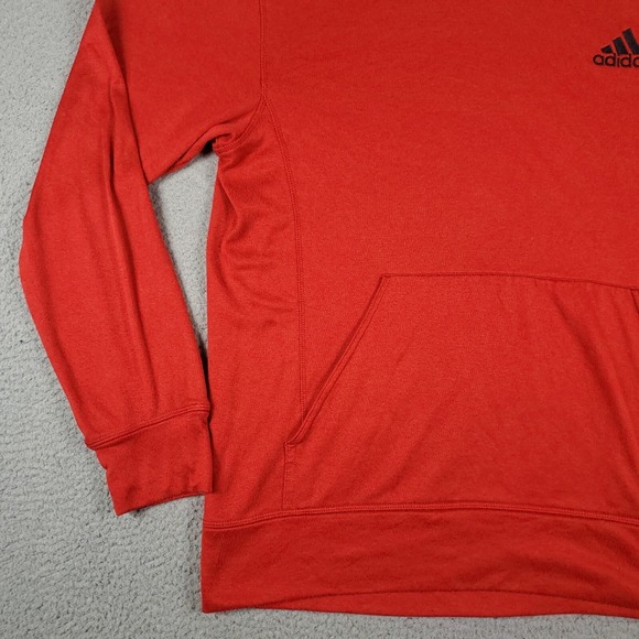 Adidas Red Casual Long Sleeve Pullover Sweater Sweatshirt Hoodie Size Medium - Picture 4 of 10